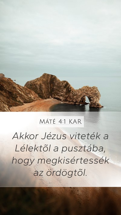 Máté 4:1 KAR Bible Verse Image