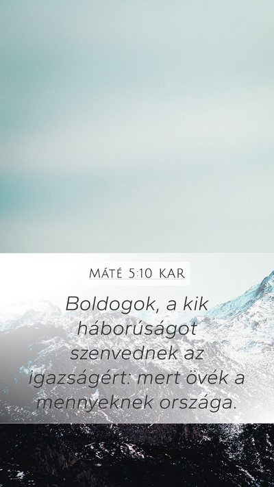 Máté 5:10 KAR Bible Verse Image