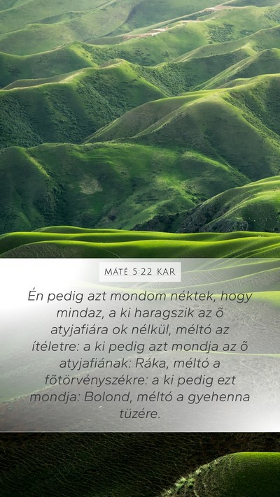 Máté 5:22 KAR Bible Verse Image