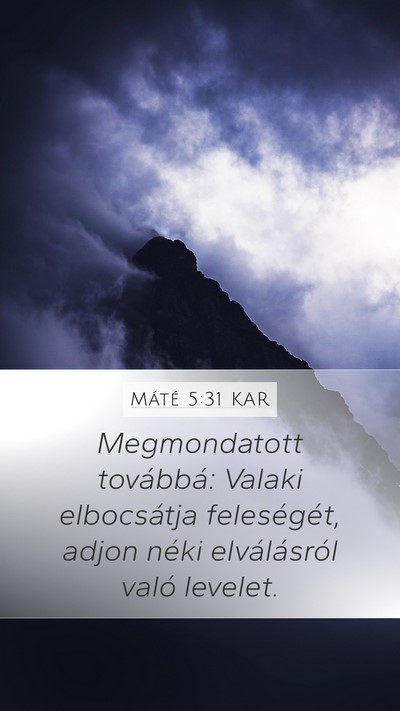 Máté 5:31 KAR Bible Verse Image