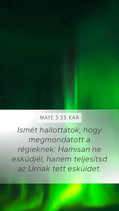 Máté 5:33 KAR Bible Verse Image