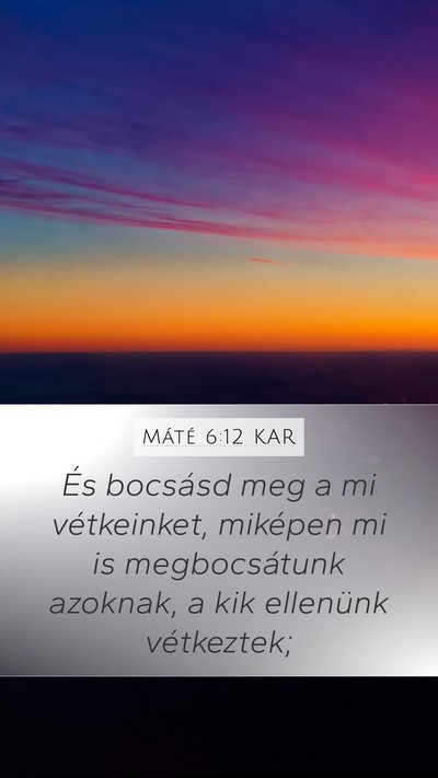 Máté 6:12 KAR Bible Verse Image