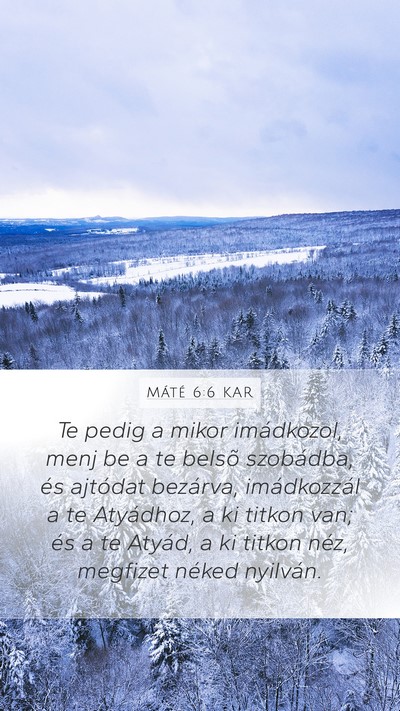 Máté 6:6 KAR Bible Verse Image