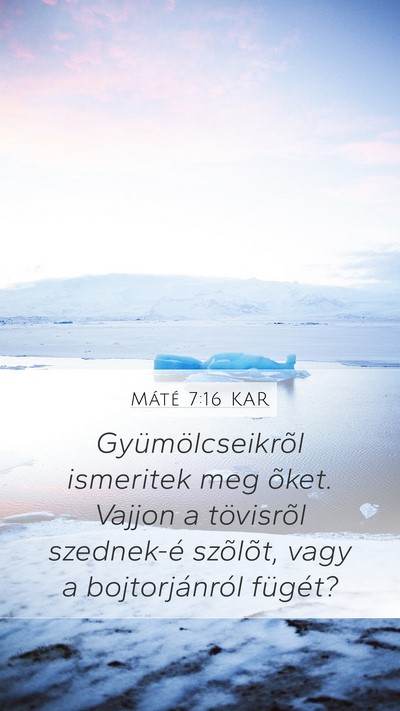 Máté 7:16 KAR Bible Verse Image