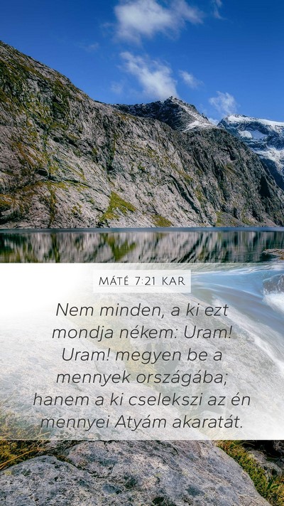 Máté 7:21 KAR Bible Verse Image