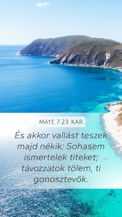 Máté 7:23 KAR Bible Verse Image
