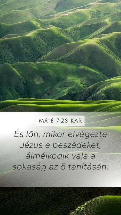 Máté 7:28 KAR Bible Verse Image