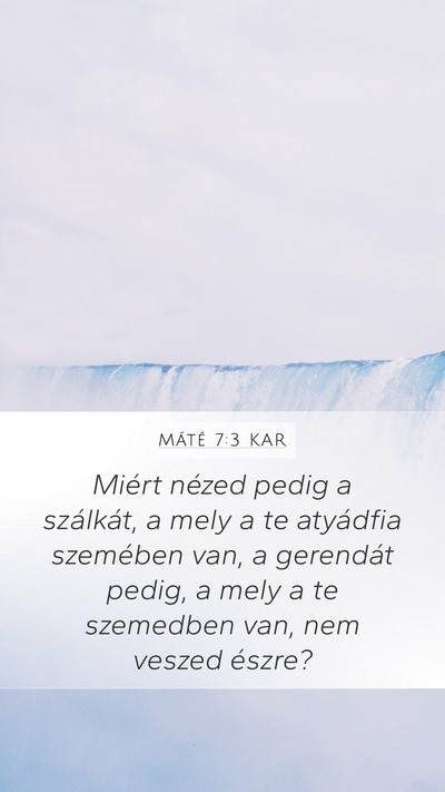 Máté 7:3 KAR Bible Verse Image