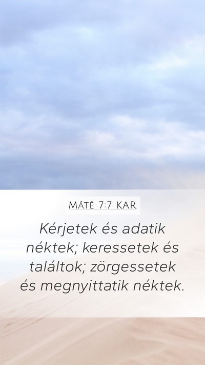 Máté 7:7 KAR Bible Verse Image