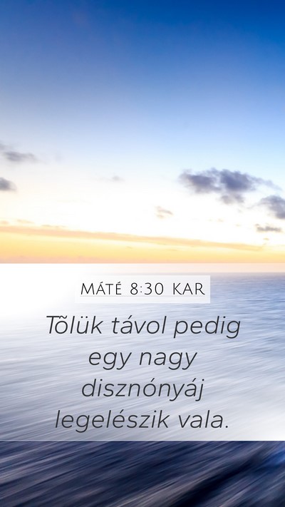 Máté 8:30 KAR Bible Verse Image