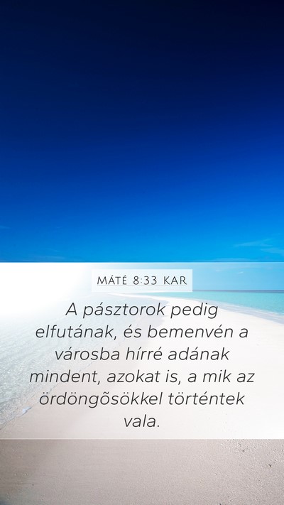 Máté 8:33 KAR Bible Verse Image