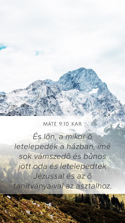 Máté 9:10 KAR Bible Verse Image