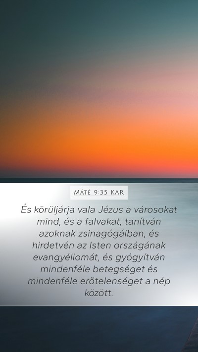 Máté 9:35 KAR Bible Verse Image