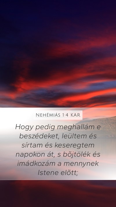 Nehémiás 1:4 KAR Bible Verse Image