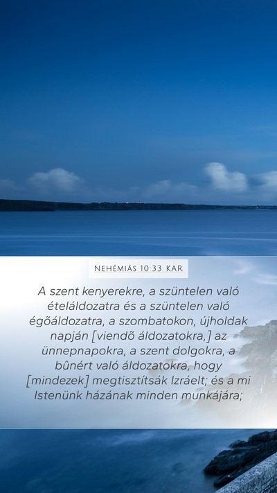 Nehémiás 10:33 KAR Bible Verse Image
