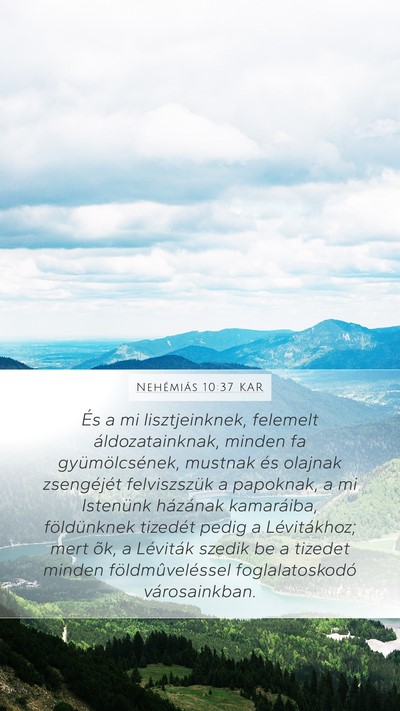 Nehémiás 10:37 KAR Bible Verse Image