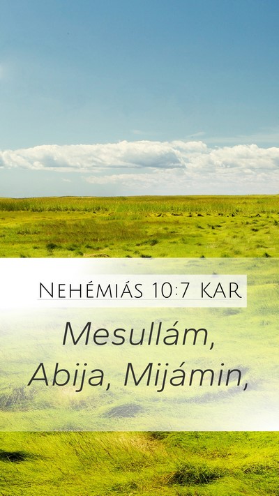 Nehémiás 10:7 KAR Bible Verse Image