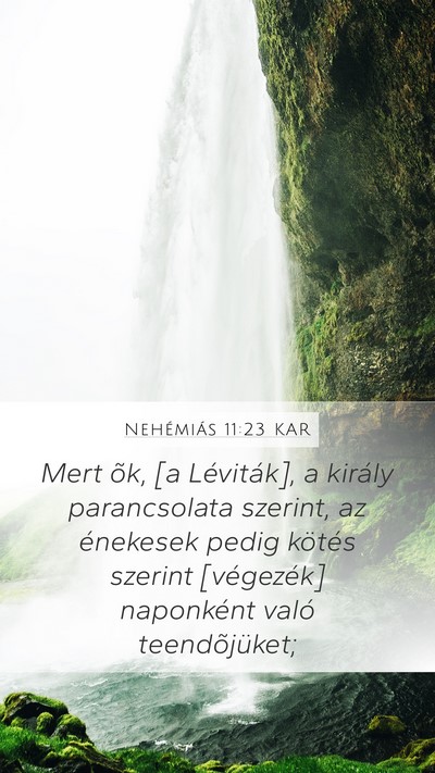 Nehémiás 11:23 KAR Bible Verse Image