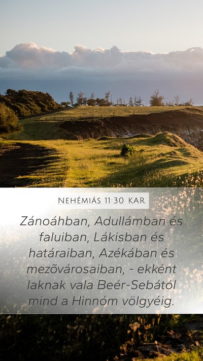 Nehémiás 11:30 KAR Bible Verse Image