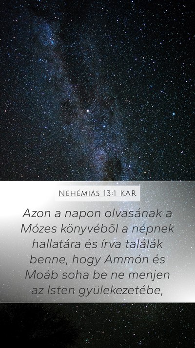 Nehémiás 13:1 KAR Bible Verse Image