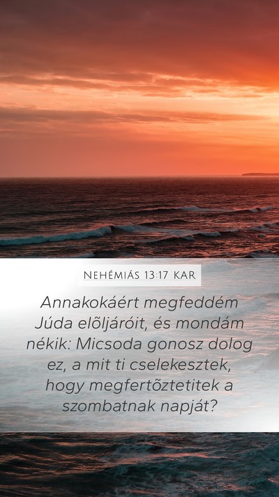 Nehémiás 13:17 KAR Bible Verse Image