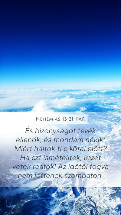 Nehémiás 13:21 KAR Bible Verse Image