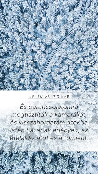 Nehémiás 13:9 KAR Bible Verse Image
