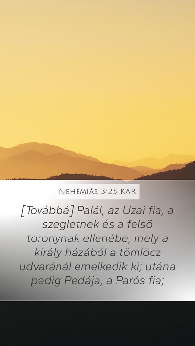 Nehémiás 3:25 KAR Bible Verse Image