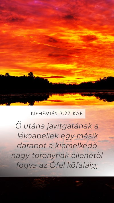 Nehémiás 3:27 KAR Bible Verse Image