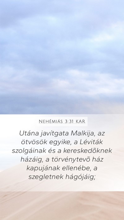 Nehémiás 3:31 KAR Bible Verse Image