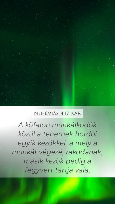 Nehémiás 4:17 KAR Bible Verse Image