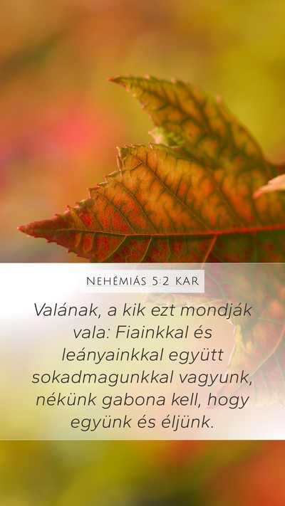 Nehémiás 5:2 KAR Bible Verse Image