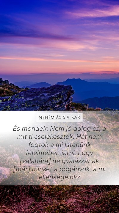 Nehémiás 5:9 KAR Bible Verse Image