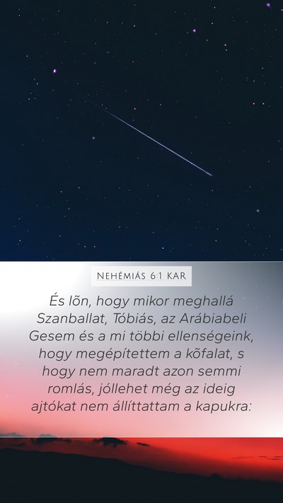 Nehémiás 6:1 KAR Bible Verse Image