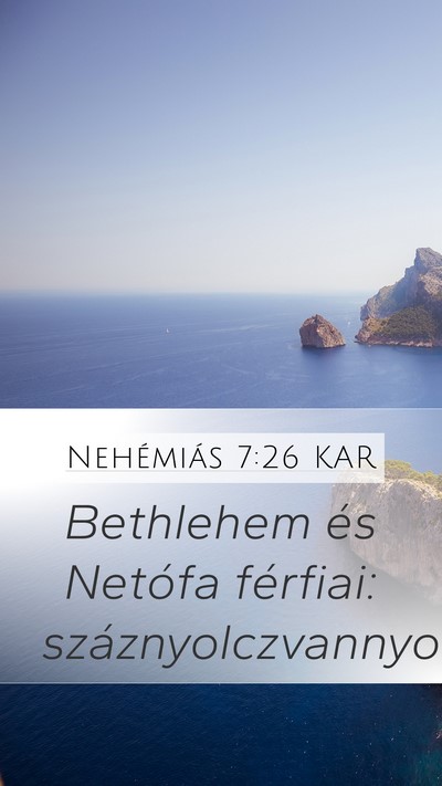 Nehémiás 7:26 KAR Bible Verse Image