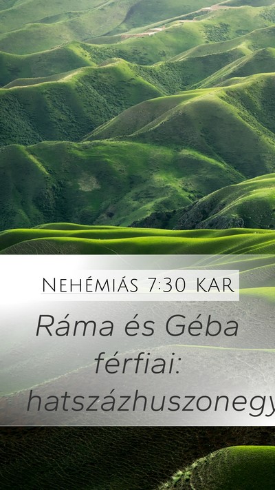 Nehémiás 7:30 KAR Bible Verse Image