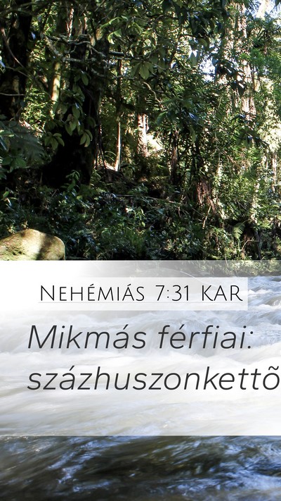 Nehémiás 7:31 KAR Bible Verse Image