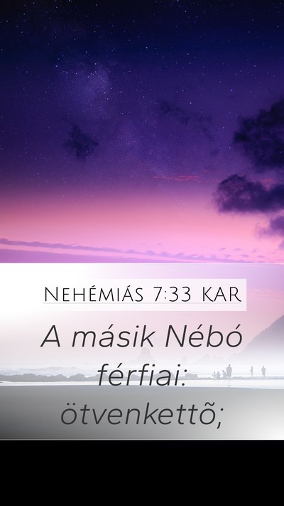 Nehémiás 7:33 KAR Bible Verse Image