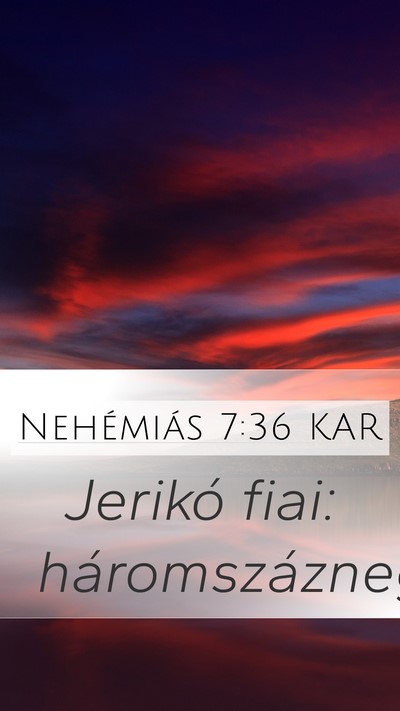 Nehémiás 7:36 KAR Bible Verse Image