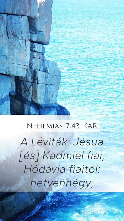 Nehémiás 7:43 KAR Bible Verse Image