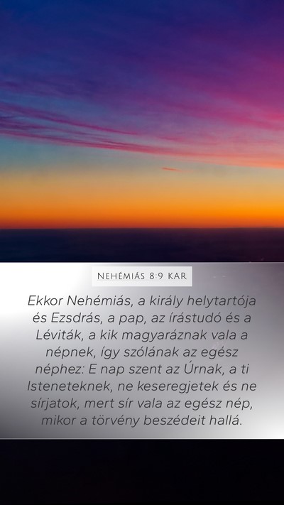 Nehémiás 8:9 KAR Bible Verse Image