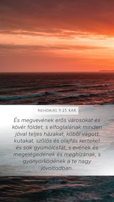 Nehémiás 9:25 KAR Bible Verse Image
