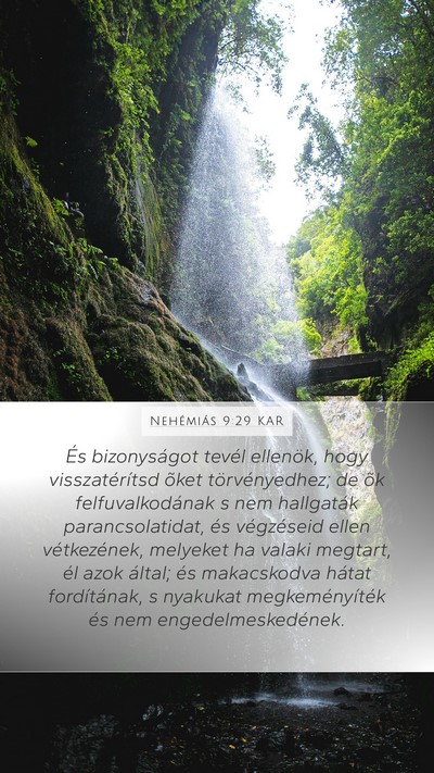 Nehémiás 9:29 KAR Bible Verse Image