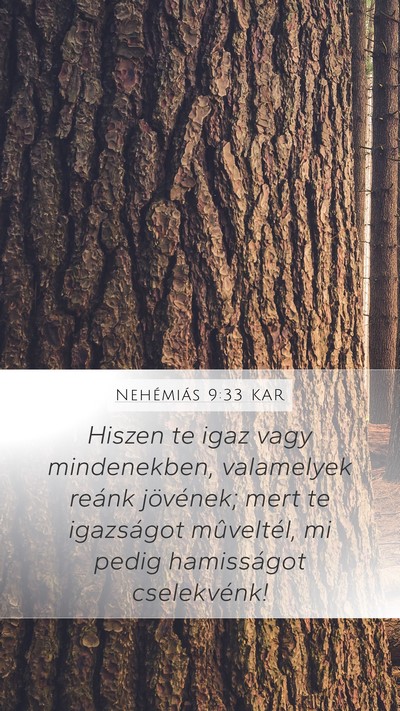 Nehémiás 9:33 KAR Bible Verse Image