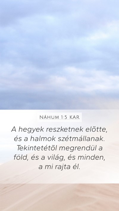 Náhum 1:5 KAR Bible Verse Image