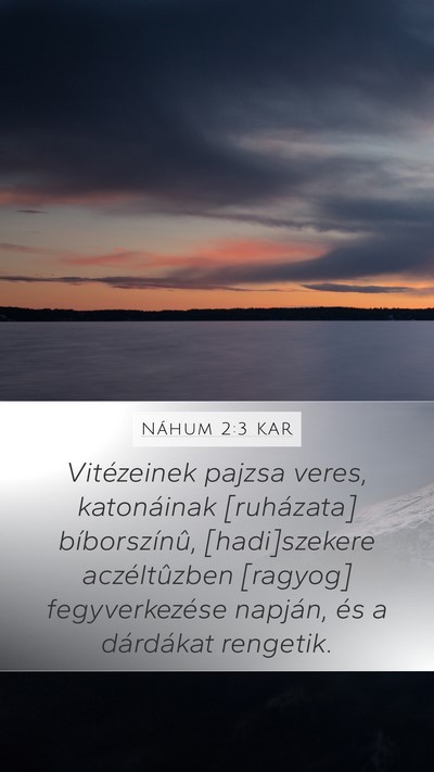 Náhum 2:3 KAR Bible Verse Image