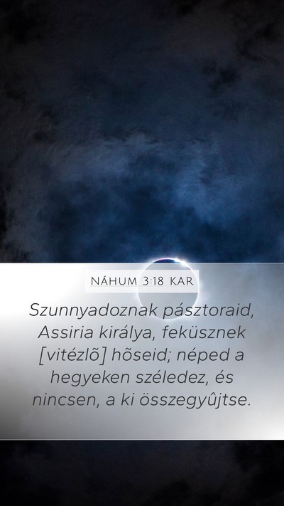 Náhum 3:18 KAR Bible Verse Image