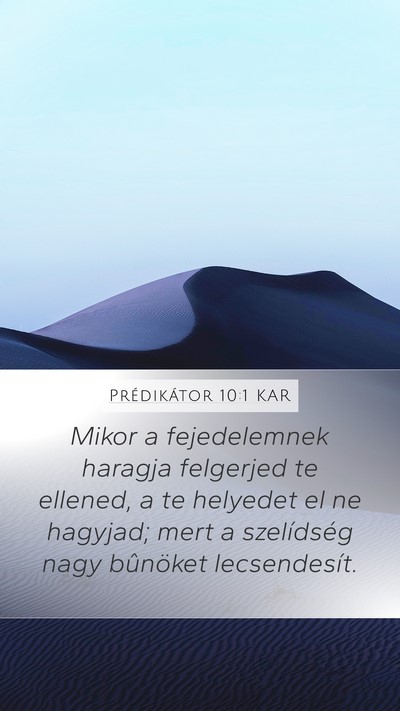 Prédikátor 10:1 KAR Bible Verse Image