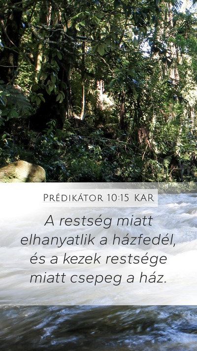 Prédikátor 10:15 KAR Bible Verse Image
