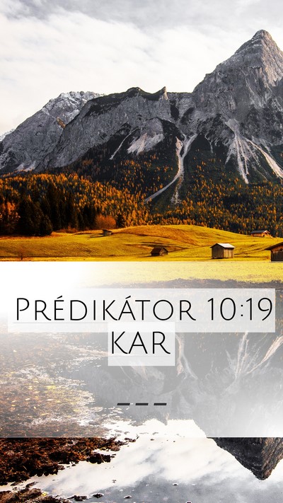 Prédikátor 10:19 KAR Bible Verse Image
